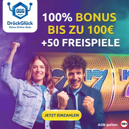 Sichern Sie sich Ihren DrückGlück-Bonus, um Ihre Gewinne mit zusätzlichen Freispielen, Einzahlungsboni und exklusiven Aktionen zu steigern. Genießen Sie eine Vielzahl von Casinospielen mit verbesserten Gewinnchancen.